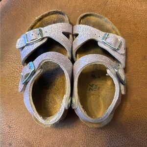 Glittery Purple Toddler Birkenstock Sandals